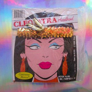 vintage gold disco cleopatra headband halloween costume